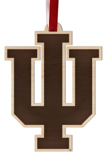 Brown Indiana Hoosiers Maple Ornament