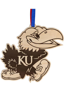 Kansas Jayhawks Maple Ornament - Brown