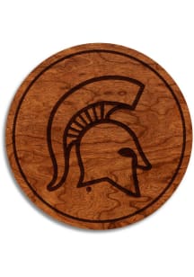 Brown Michigan State Spartans Cherry Coaster