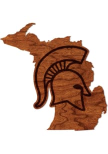 Brown Michigan State Spartans Cherry Sign