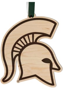 Brown Michigan State Spartans Maple Ornament