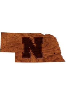 Brown Nebraska Cornhuskers Cherry Sign