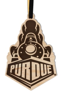 Brown Purdue Boilermakers Maple Ornament