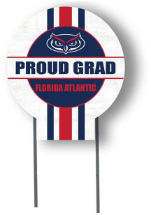 Florida Atlantic Owls KH Sports Fan Grad graduation graphic Yard Sign - White