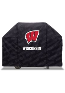 Black Wisconsin Badgers Heavy Duty Grill Cover