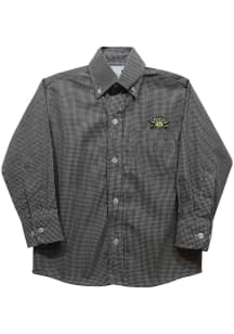 Vive La Fete Northern Kentucky Norse Toddler Black Gingham Long Sleeve Polo
