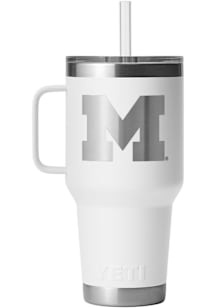 Yeti Michigan Wolverines 35oz Straw Stainless Steel Tumbler - White