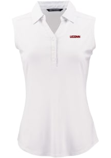 Cutter and Buck UConn Huskies Womens White Forge Eco Polo Shirt
