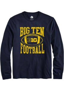 Mens Big Ten Navy Blue Rally Football Arch Tee