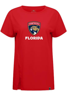Levelwear Florida Panthers Womens Red Influx Home Turf Short Sleeve T-Shirt
