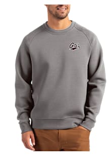 Cutter and Buck Montana Grizzlies Mens Graphite Roam Long Sleeve Crew Sweatshirt