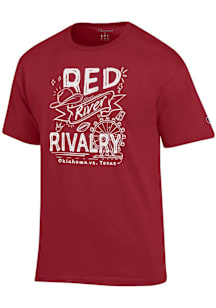 Champion Oklahoma Sooners Crimson Football Red River Rivalry Short Sleeve T Shirt