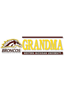 Western Michigan Broncos 6x2 Grandma Auto Decal - Brown