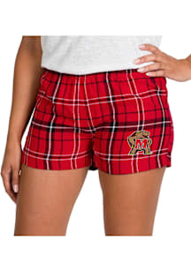 Womens Maryland Terrapins Black Concepts Sport Ultimate Flannel Shorts