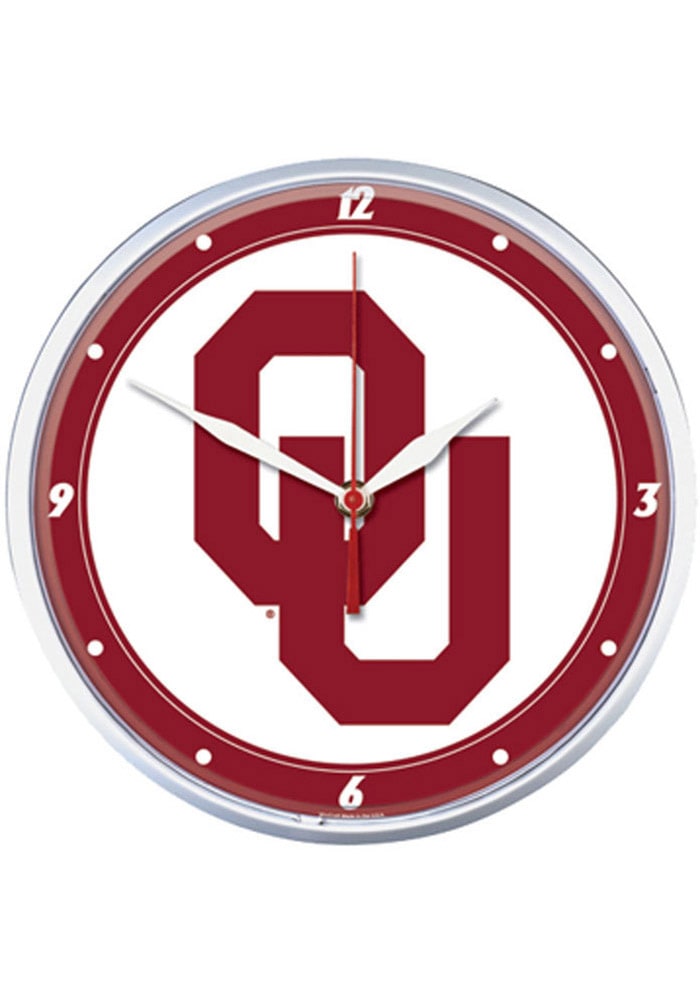 Oklahoma Sooners 12.75in Round Wall Clock