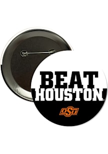Oklahoma State Cowboys BEAT Houston 3" Button - Orange