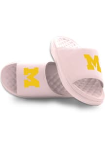 iSlide Motive Michigan Wolverines Mens Slides - Pink