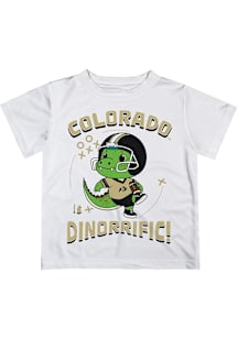 Vive La Fete Colorado Buffaloes Infant Dino-Riffic Short Sleeve T-Shirt White