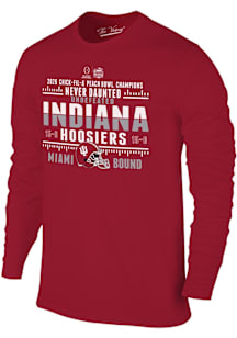 Original Retro Brand Indiana Hoosiers Crimson 2026 Peach Bowl Champions Long Sleeve T Shirt
