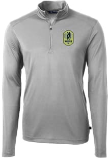 Cutter and Buck Nashville SC Mens Grey Virtue Eco Pique Big and Tall Qtr Zip