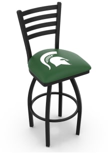 Black Michigan State Spartans High Back Swivel Pub Stool
