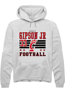 Darrell Gipson Jr Cincinnati Bearcats Mens White Football NIL Striped Player Hood