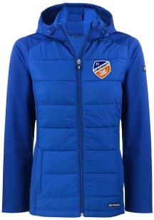 Cutter and Buck FC Cincinnati Womens Blue Evoke Hood Heavy Weight Jacket