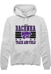 Croix DaCunha Rally Mens White K-State Wildcats NIL Striped Player Hood