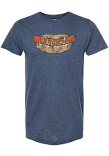 Summit Sportswear Detroit Navy Blue Hot Dog Short Sleeve Fashion T Shirt