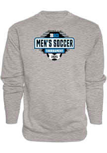 Blue 84 Big Ten Mens Grey Big Ten Men's Soccer Tournament 2025 Long Sleeve Crew Sweatshirt
