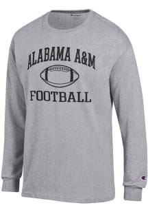 Champion Alabama A&amp;M Bulldogs Grey Football Jersey Long Sleeve T Shirt