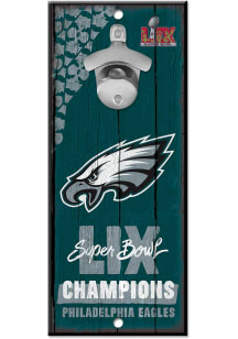Philadelphia Eagles 2024 Super Bowl Champions Bottle Opener Sign - Midnight Green