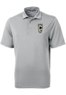 Cutter and Buck Columbus Crew Mens Grey Virtue Eco Pique Short Sleeve Polo