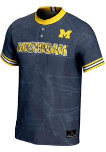 Youth Michigan Wolverines Navy Blue ProSphere Vigor Design Baseball Jersey Jersey