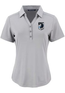 Cutter and Buck Minnesota United FC Womens Grey Forge Eco Polo Short Sleeve Polo Shirt