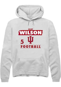 Grant Wilson Indiana Hoosiers Mens White Football NIL Striped Player Hood
