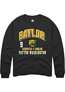 Payton Washington Baylor Bears Mens Black NIL Arch Logo Player Crew