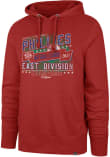47 Philadelphia Phillies Mens Red 2025 Division Champions Headline Long Sleeve Hoodie