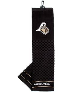 Black Purdue Boilermakers Tri Fold Golf Towel