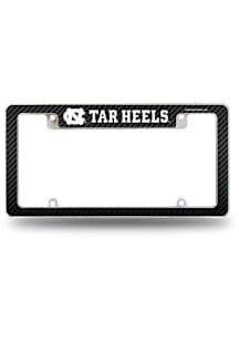 North Carolina Tar Heels Carbon Fiber All Over Chrome License Plate Frame - Light Blue