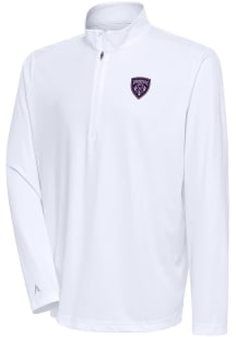 Antigua Louisville City FC Mens White Tribute Long Sleeve Qtr Zip Pullover