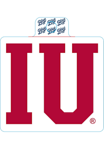 Indiana Hoosiers Junior Wordmark Screen Stickers - Red
