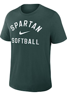 Nike Michigan State Spartans Green Dugout Early Work Baseball Short Sleeve T Shirt