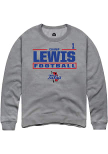 Champ Lewis Rally Mens Graphite Tulsa Golden Hurricane NIL Stacked Box Player Crew