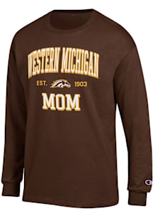 Champion Western Michigan Broncos Brown EST Date Mom Jersey Long Sleeve T Shirt