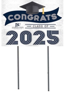 Jackson State Tigers KH Sports Fan 18x24 Yard Sign with Stakes Class of 2025 Yard Sign - White