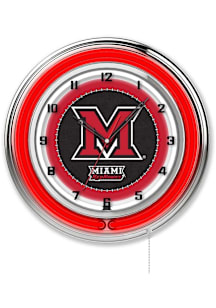 Miami RedHawks 19in Neon Wall Clock