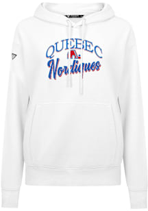Levelwear Quebec Nordiques Womens White Adorn Origins Hooded Sweatshirt