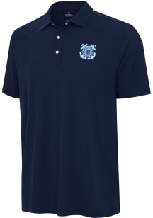 Antigua Coast Guard Mens Navy Blue Western Short Sleeve Polo