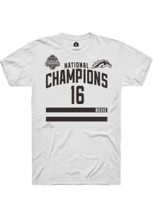Tim Washe Rally Mens White Western Michigan Broncos NIL 2025 National Champions Shirzee Player T S..